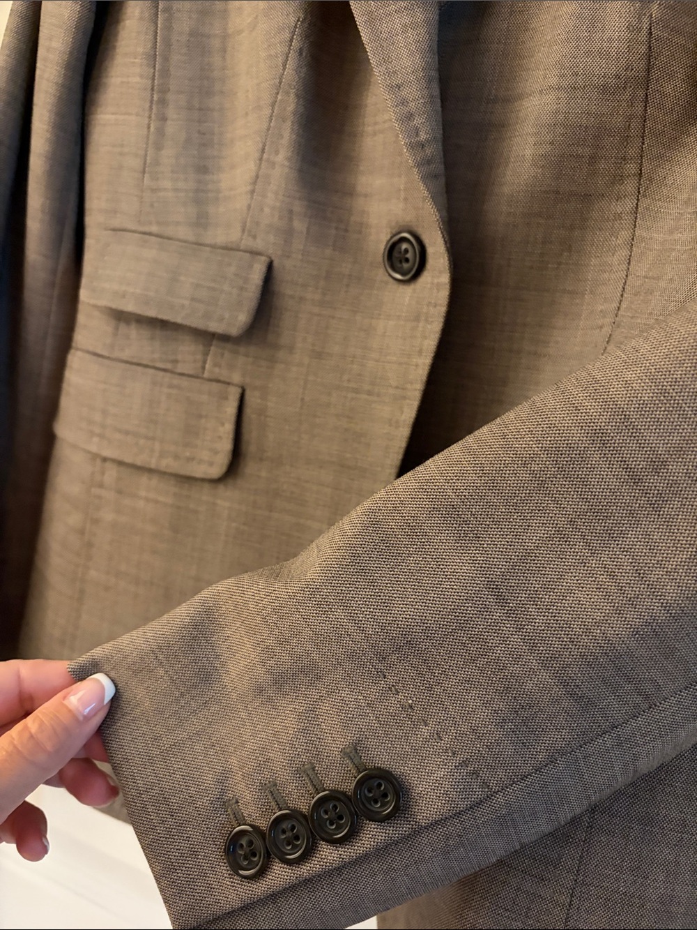 NWOT- Banana Republic Women's Gray-Brown Tailored Blazer - Picture 3 of 4